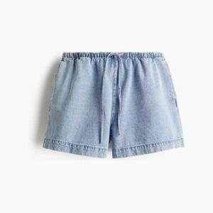 Denim Drawstring Shorts